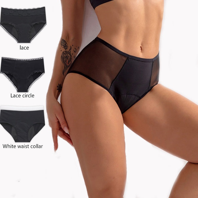 Large Size Ladies Cotton Physiological Underwear Front And Rear Leak-proof Four-layer Sanitary Napkin-free Aunt Panties - Mubimart - Period panties 