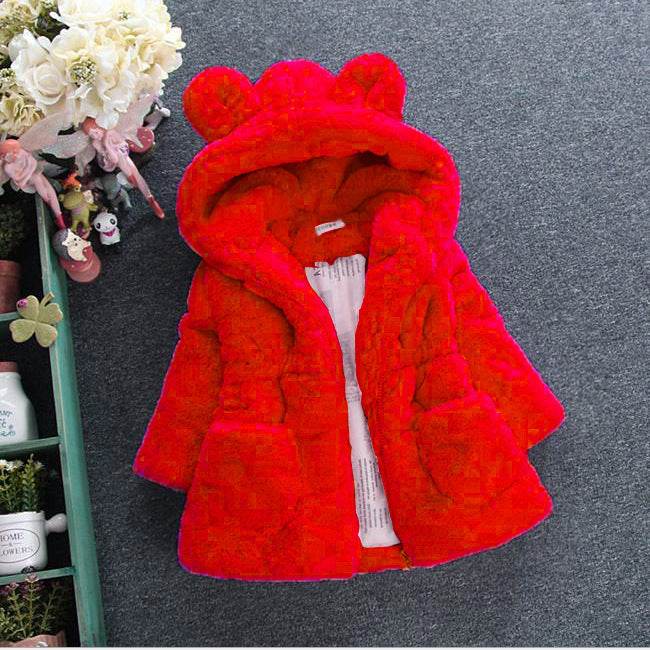 A girl's fur coat for autumn and winter - Mubimart