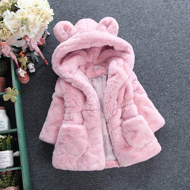 A girl's fur coat for autumn and winter - Mubimart
