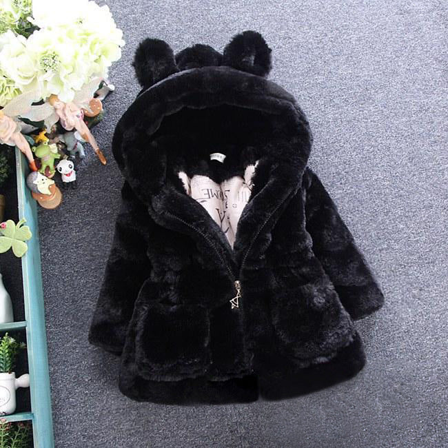 A girl's fur coat for autumn and winter - Mubimart -  