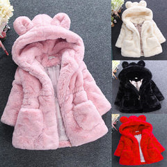 A girl's fur coat for autumn and winter - Mubimart - Tops & Tees 