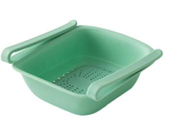 A3016 Kitchen Plastic Drainage Basket Fruit Basket Multifunctional Vegetable Washing Basket Drainer Refrigerator Storage Basket - Mubimart -  