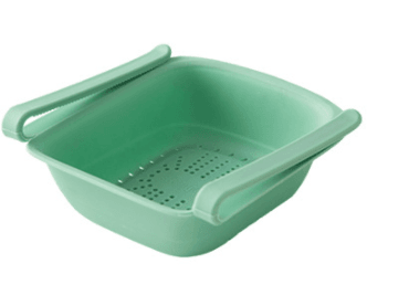 A3016 Kitchen Plastic Drainage Basket Fruit Basket Multifunctional Vegetable Washing Basket Drainer Refrigerator Storage Basket - Mubimart