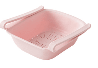 A3016 Kitchen Plastic Drainage Basket Fruit Basket Multifunctional Vegetable Washing Basket Drainer Refrigerator Storage Basket - Mubimart