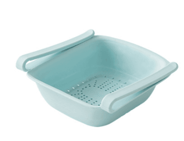 A3016 Kitchen Plastic Drainage Basket Fruit Basket Multifunctional Vegetable Washing Basket Drainer Refrigerator Storage Basket - Mubimart