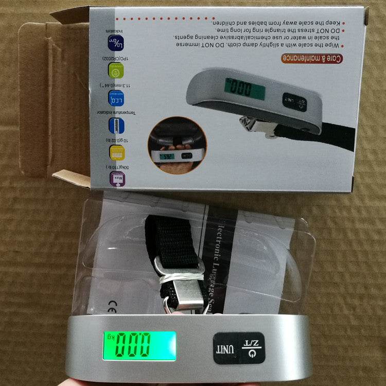 ABS Metal Electronic Digital Scale Portable LCD Weighting Balance Hanging Luggage Scale - Mubimart