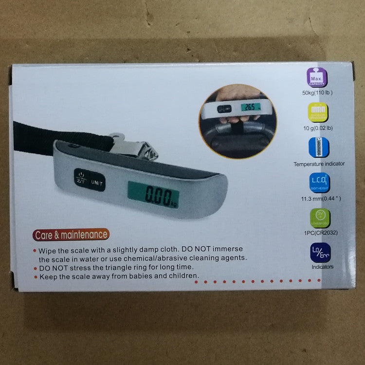 ABS Metal Electronic Digital Scale Portable LCD Weighting Balance Hanging Luggage Scale - Mubimart -  