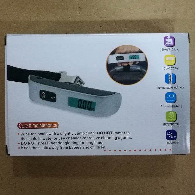 ABS Metal Electronic Digital Scale Portable LCD Weighting Balance Hanging Luggage Scale - Mubimart