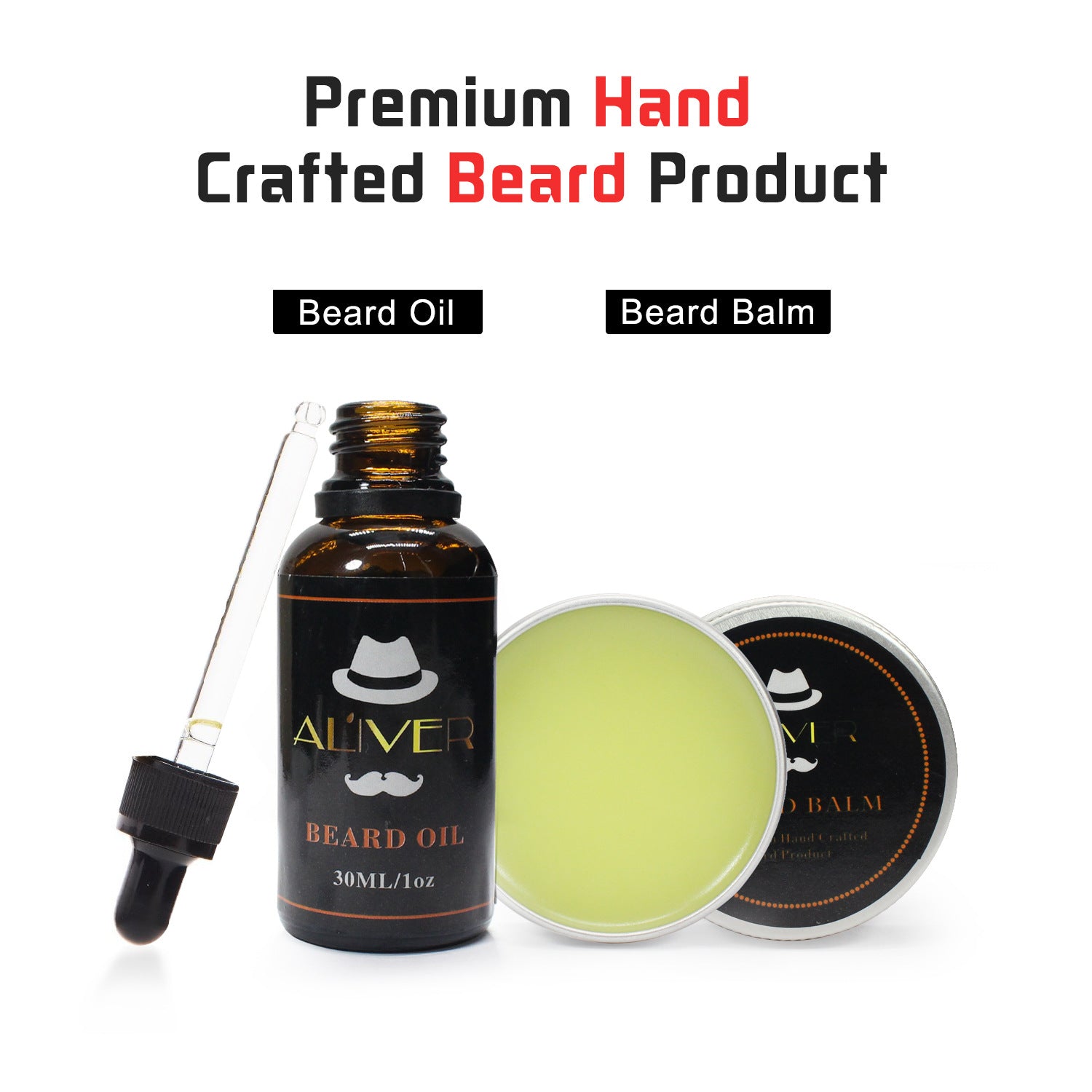 ALIVER men's beard portable styling comb beard comb brush cream oil beard water suit - Mubimart -  