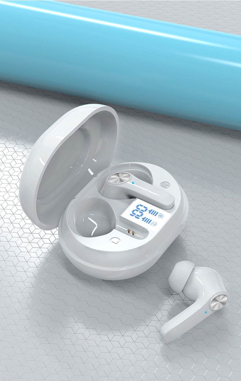 ANC Active Noise Reduction D01 Bluetooth Headset TWS Touch Long Battery Life Smart Digital Display Sports Listening To Music - Mubimart