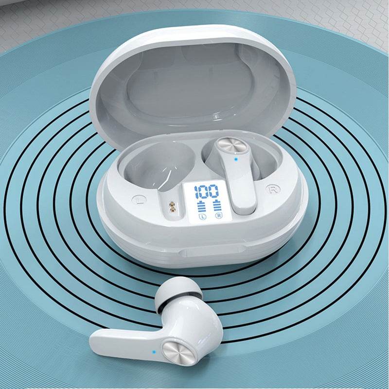 ANC Active Noise Reduction D01 Bluetooth Headset TWS Touch Long Battery Life Smart Digital Display Sports Listening To Music - Mubimart