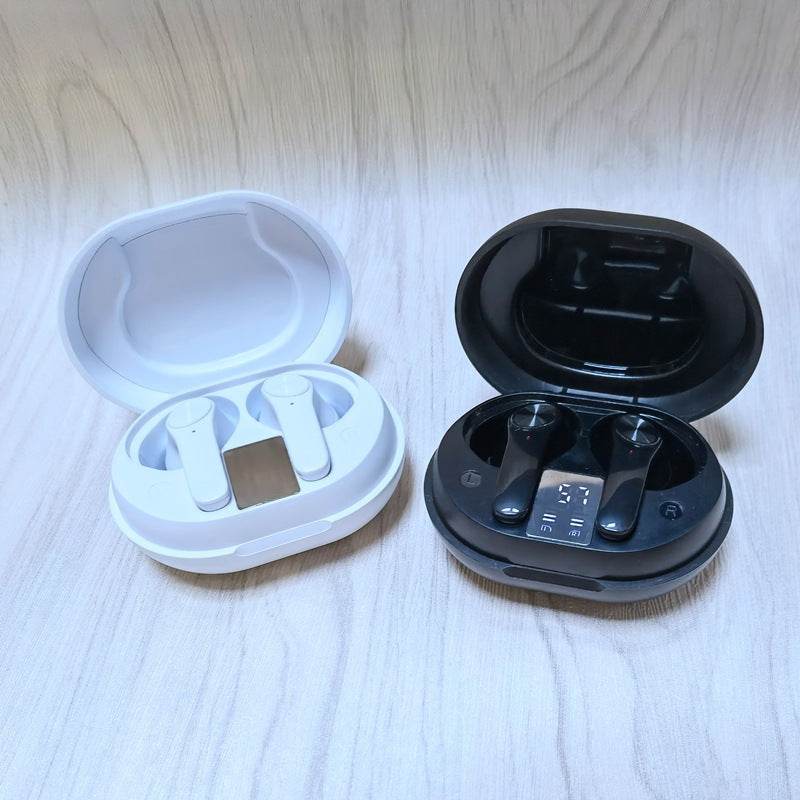 ANC Active Noise Reduction D01 Bluetooth Headset TWS Touch Long Battery Life Smart Digital Display Sports Listening To Music - Mubimart