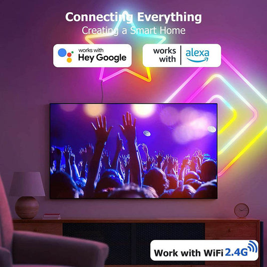 APP Application Control Graffiti Smart LED Light With Neon Strip - Mubimart
