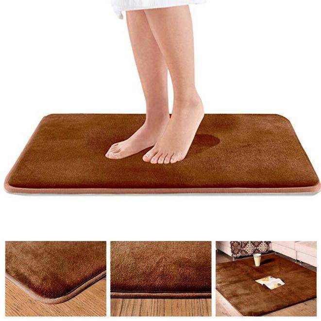 Absorbent Sponge Mat Bathroom Toilet Door Mat - Mubimart
