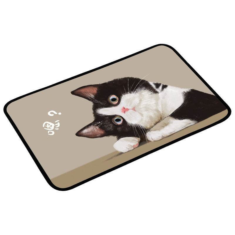 Absorbent bathroom non-slip mat floor mat - Mubimart
