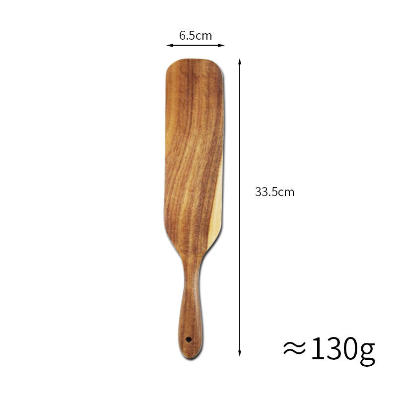 Acacia Long-Handled Spatula Spatula Mixing Cooking Spatula Cross-Border Teak Kitchenware Set - Mubimart -  