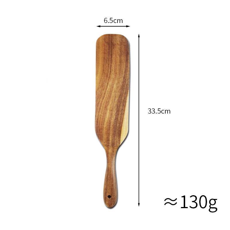 Acacia Long-Handled Spatula Spatula Mixing Cooking Spatula Cross-Border Teak Kitchenware Set - Mubimart