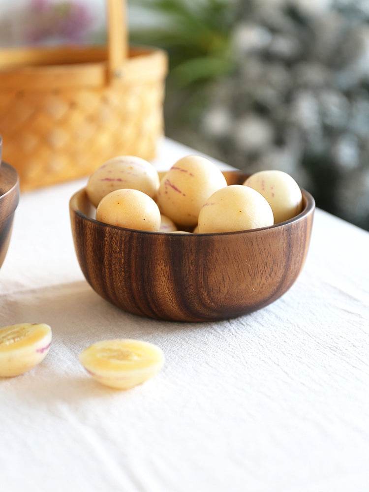 Acacia wooden bowl wooden tableware - Mubimart