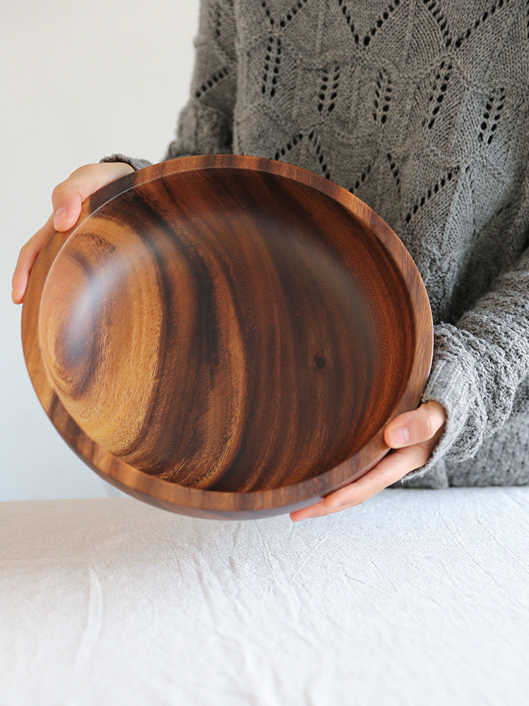 Acacia wooden bowl wooden tableware - Mubimart -  