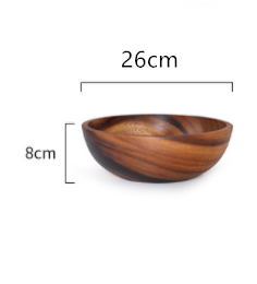 Acacia wooden bowl wooden tableware - Mubimart -  