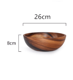 Acacia wooden bowl wooden tableware - Mubimart