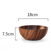Acacia wooden bowl wooden tableware - Mubimart