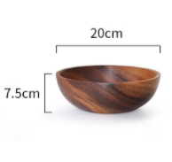 Acacia wooden bowl wooden tableware - Mubimart -  