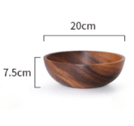 Acacia wooden bowl wooden tableware - Mubimart