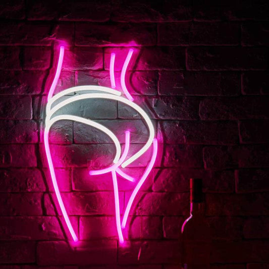 Acrylic Lady LED Neon Sign Lights Wall Hanging Bar Decor Artwork Night Light Neon Bulbs Lamp Bedroom Decoration Lighting - Mubimart