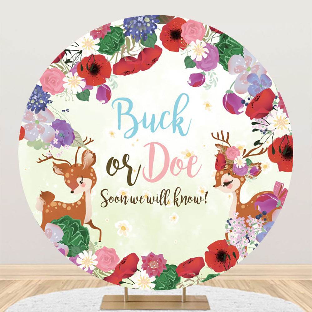 Activity Party Banquet Baby Shower Photo Round Background Fabric - Mubimart