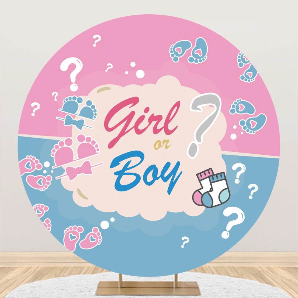 Activity Party Banquet Baby Shower Photo Round Background Fabric - Mubimart