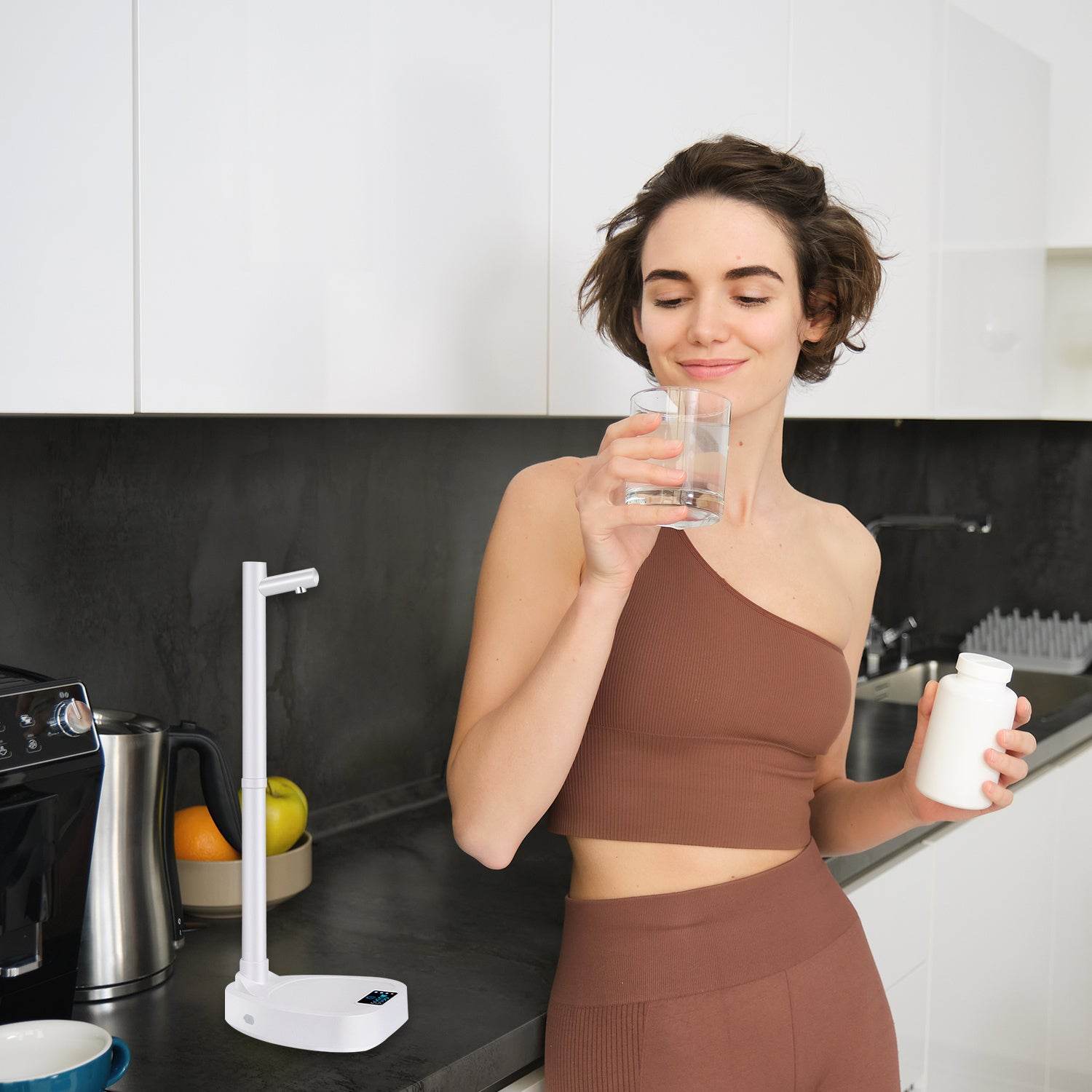 Added Extension Tupe Water Dispenser Automatic Water Bottle Desktop Rechargeable Water Dispenser With Stand - Mubimart