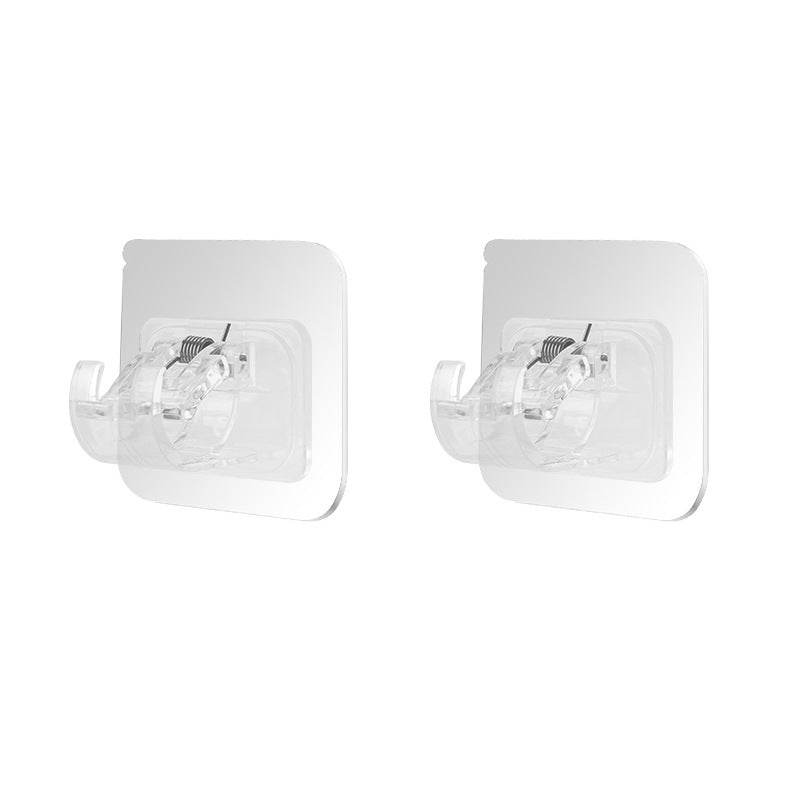 Adhesive Curtain Rod Spring Clamp Mouth Hook - Mubimart