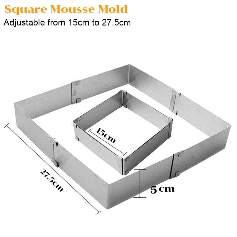 Adjustable stainless steel cake pan - Mubimart