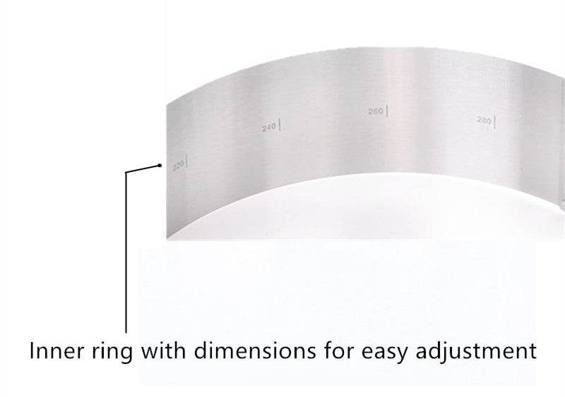 Adjustable stainless steel cake pan - Mubimart