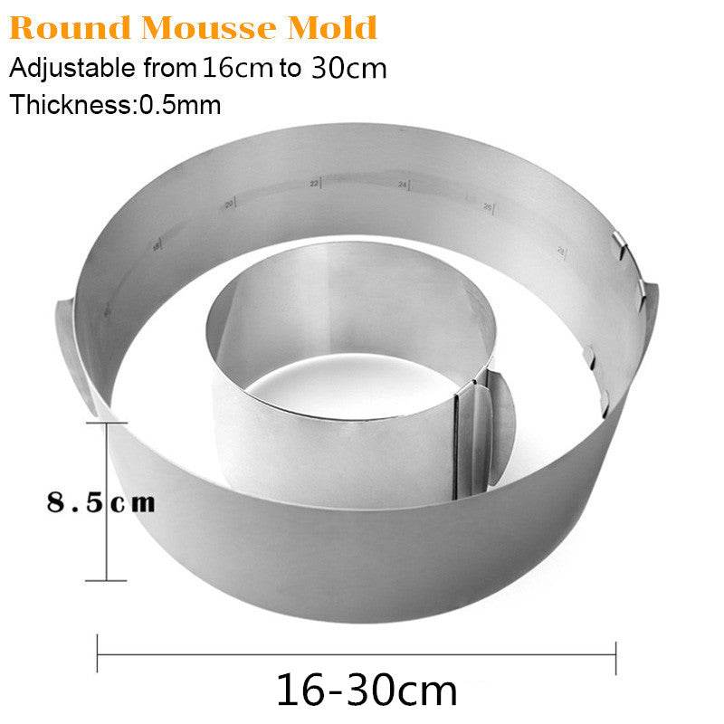 Adjustable stainless steel cake pan - Mubimart