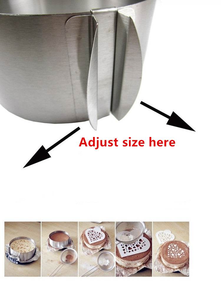Adjustable stainless steel cake pan - Mubimart