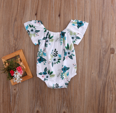 Adorable Newborn Baby Girl Flower Trumpet Sleeves Romper Jumpsuit Sunsuit Outfits 0-24M - Mubimart -  