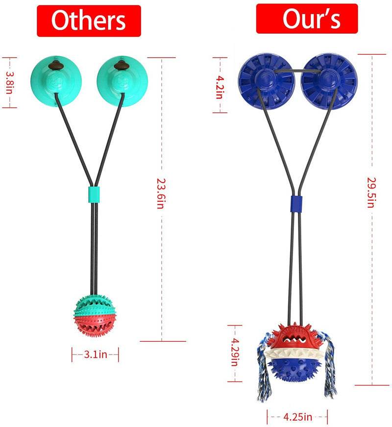 Aggressive Chew Dog Toy Large Dog Interactive Toy Aggressive Chew Dog Indestructible Toy Suction Cup - Mubimart
