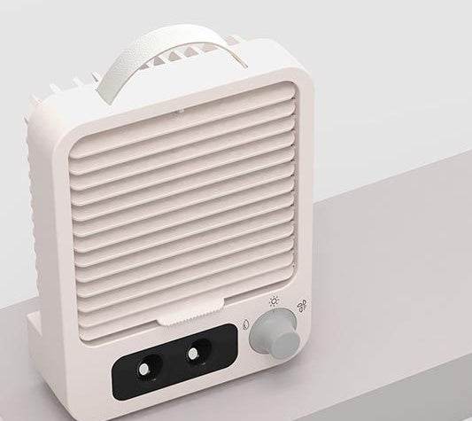 Air Cooler Fan Mini Fan With Lights Spray Humidifier Desktop Air Conditioner USB Rechargeable Cooling Atomizer Fans Purifier Portable Air Cooler - Mubimart