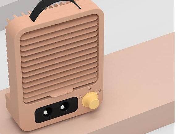 Air Cooler Fan Mini Fan With Lights Spray Humidifier Desktop Air Conditioner USB Rechargeable Cooling Atomizer Fans Purifier Portable Air Cooler - Mubimart
