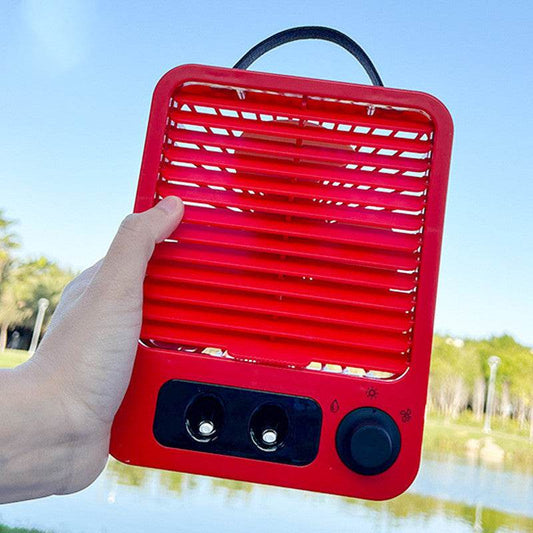Air Cooler Fan Mini Fan With Lights Spray Humidifier Desktop Air Conditioner USB Rechargeable Cooling Atomizer Fans Purifier Portable Air Cooler - Mubimart