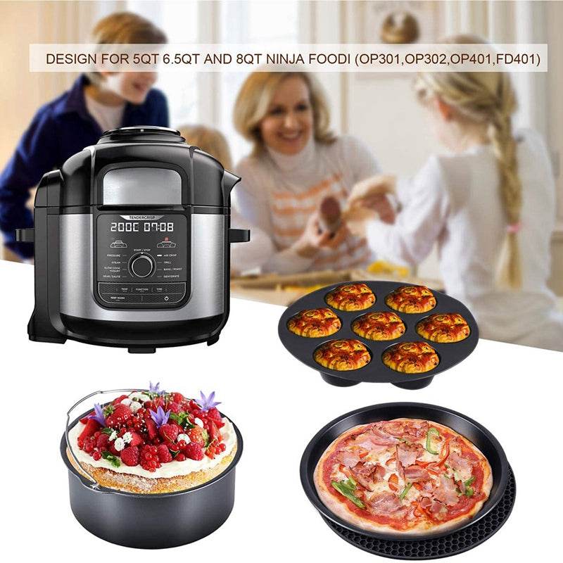 Air Fryer Accessories 7-piece Silicone Grill - Mubimart
