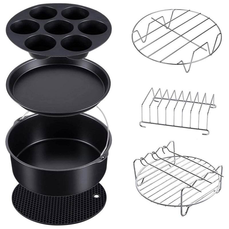 Air Fryer Accessories 7-piece Silicone Grill - Mubimart