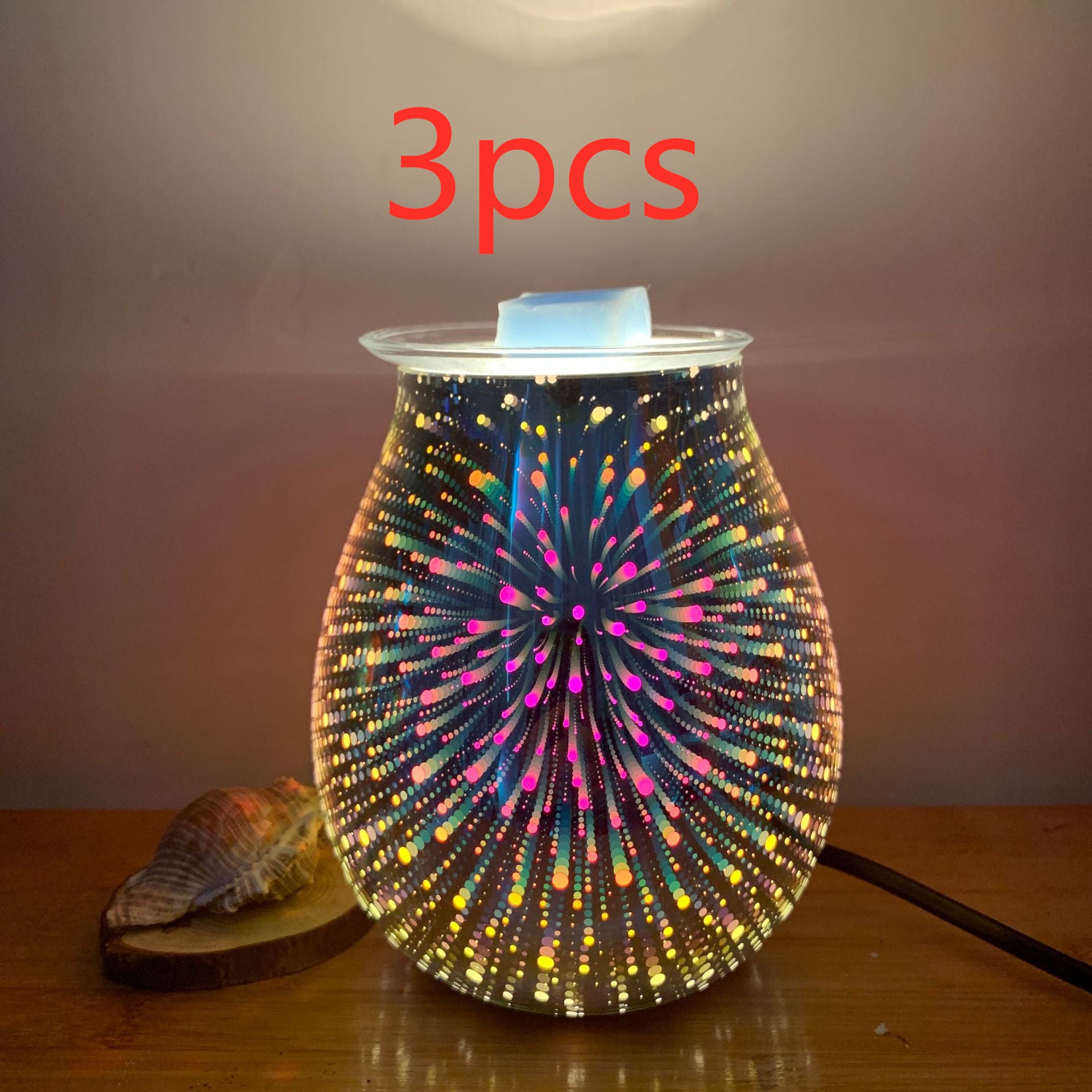 Air Humidifier  Fireworks Cool Home Mist Humidifier Aroma Diffuser Glass Vase Mist Maker - Mubimart -  