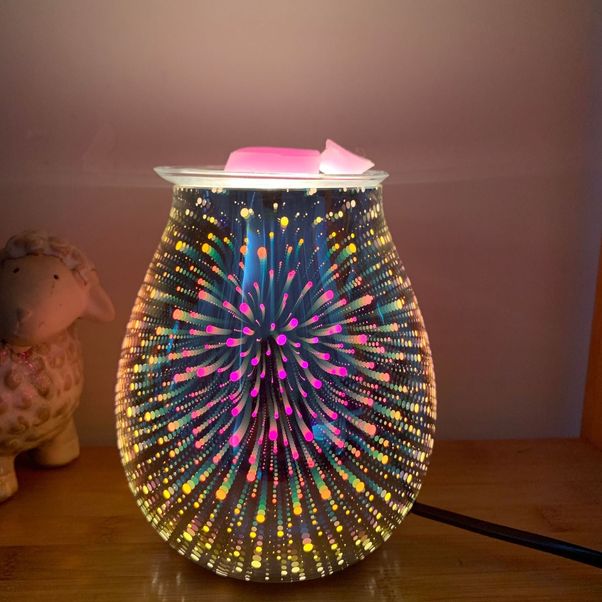 Air Humidifier  Fireworks Cool Home Mist Humidifier Aroma Diffuser Glass Vase Mist Maker - Mubimart -  