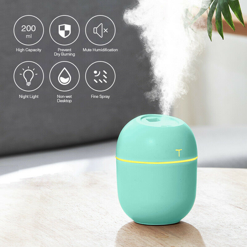 Air Humidifier Mini Ultrasonic USB Essential Oil Diffuser Car Purifier Aroma Anion Mist Maker For Home Car - Mubimart -  