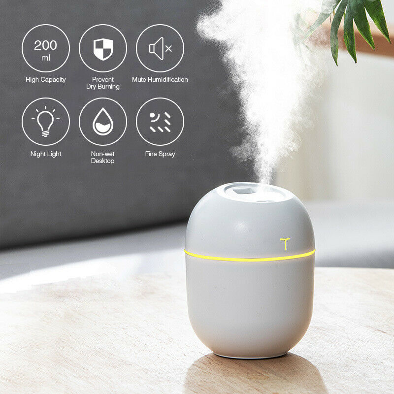 Air Humidifier Mini Ultrasonic USB Essential Oil Diffuser Car Purifier Aroma Anion Mist Maker For Home Car - Mubimart -  