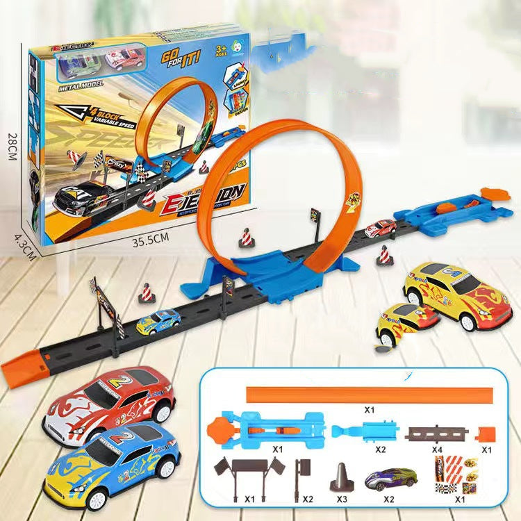 Alloy Racing Track Catapult Car Boy Car Track Kids Toy - Mubimart -  