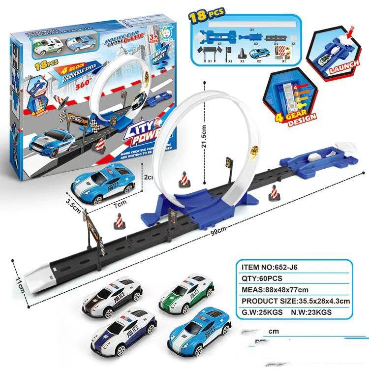 Alloy Racing Track Catapult Car Boy Car Track Kids Toy - Mubimart
